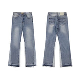 FOESCE Trendy American Style Gallery Dept Men's Jeans Vibe Loose-Fit Straight-Leg High Street Long Pants Hip Hop Style