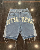 FOESCE Y2K American Street Embroidery High Waist Washed Oversized Denim Shorts Harajuku Retro Trendy Brand Jeans Men Goth Punk Shorts