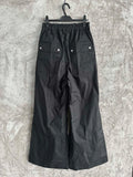 men embroidery wide leg cargo pants