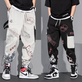 Foesce Men Pants Spring and Autumn Cargo Pants Man Fashion Hip Hop Casual Pants Loose Korean Drawstring Men Joggers Sweatpants