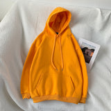 Men's Solid Color Clothes Pullover Hat Loose Coat 8 Color Loose Hooded Hoodies Cotton Casual Sweatshirts Big Size M-5XL