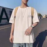 Foesce-Summer Tshirt Men T Shirt Women Big Fashion Tops Short-sleeved T-shirt Korean Style Loose Casual Youth Harajuku Shirt