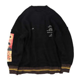 Hip Hop Sweater Pullover Men Van Gogh Painting Embroidery Knitted Sweater Harajuku Streetwear Tops Casual Pullover