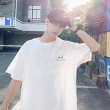 Foesce-Summer Tshirt Men T Shirt Women Big Fashion Tops Short-sleeved T-shirt Korean Style Loose Casual Youth Harajuku Shirt