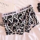 Flower Fish Bird Letter Elastic Male Underwear Comfortable Breathable Printed Cotton U Convex Men Boxer Brief Quality Panties