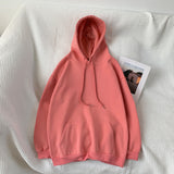 Men's Solid Color Clothes Pullover Hat Loose Coat 8 Color Loose Hooded Hoodies Cotton Casual Sweatshirts Big Size M-5XL