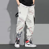 Foesce Men Pants Spring and Autumn Cargo Pants Man Fashion Hip Hop Casual Pants Loose Korean Drawstring Men Joggers Sweatpants