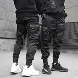 Foesce Ribbons Harem Joggers Men Cargo Pants Streetwear Hip Hop Casual Pockets Track Pants Male Harajuku Fashion Trousers