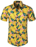 5 Style Men's Hawaiian Beach Shirt Floral Fruit Print Shirts Tops Casual Short Sleeve Summer Holiday Vacation Fashion Tops