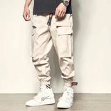 Foesce Men Pants Spring and Autumn Cargo Pants Man Fashion Hip Hop Casual Pants Loose Korean Drawstring Men Joggers Sweatpants