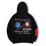 Foesce Kanye West Letter Foam Stranger Things Fleece Hoodies Oversize Couple Streetwear Casual Sweatshirt Men and Women Loose Hoody