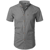 Mens Plaid Cotton Casual Dress Shirts Slim Fit Long Sleeve Button Down Fashion Men Work Business Brand Shirt Chemise Homme