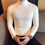 Men Turtleneck Sweaters and Pullovers  New Fashion Knitted Sweater Winter Men Pullover Homme Wool Casual Solid Clothes