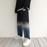 Autumn Gradient Jeans Men's Fashion Washed Casual Retro Jean Pants Men Streetwear Loose Hip Hop Straight Denim Trousers Mens