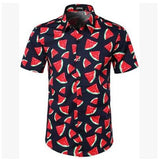 5 Style Men's Hawaiian Beach Shirt Floral Fruit Print Shirts Tops Casual Short Sleeve Summer Holiday Vacation Fashion Tops