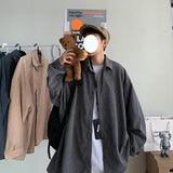 Casual Oversize Corduroy Shirts Spring Long Sleeve Shirts Tops Streetwear Man Baggy Blouse Coat Men's Clothes