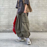 Harajuku Vintage Wide leg Oversize Pants Men Casual Joggers Harem Pants Baggy Cargo Pants Trousers Streetwear