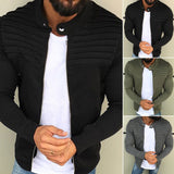 Autumn Winter Men Fleece Bomber Jacket Coat Male Velvet Zipper Coat Long Sleeve Outwear Plus Size Casual Clothes