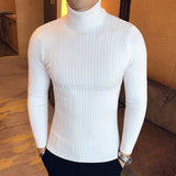 Men Turtleneck Sweaters and Pullovers  New Fashion Knitted Sweater Winter Men Pullover Homme Wool Casual Solid Clothes