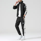 2Pcs Men Tracksuit Hoodie Tops Joggers Pants Tracksuit Set Male Running Jogging Sportswear Hooded Pants Mens Sweat Suit