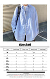 Foesce Men Korean Fashions Long Sleeve Shirts Spring Mens Striped Blue Vintage Shirt Male Cotton Button Up Blouse 5XL