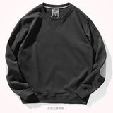 Spring Autumn Basic Simple Solid Color Hoodies Men's Pullover Sweatshirts Japanese Retro Loose Pure Cotton Couples Sport Tops