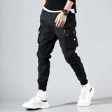 Foesce Ribbons Harem Joggers Men Cargo Pants Streetwear Hip Hop Casual Pockets Track Pants Male Harajuku Fashion Trousers