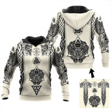 Vikings Warrior Symbols Tattoo hoodies 3D Printed Zipper Hoodies/Sweatshirts women for men Halloween cosplay costumes