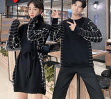 Couple Clothes Female Male Tops Sweatshirts Christmas Party Valentine's Day Boyfriend Girlfriend Casual Robe Plaid Dress Hoodies