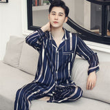 Men's Stain Silk Pajama 2 pieces Set Men Pajamas Silk Sleepwear Men Sexy Modern Style Soft Cozy Satin Nightgown Men Faux Silk