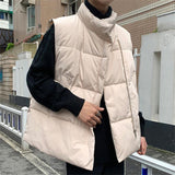 Men Jacket Vest Autumn Winter Fashion Warm Thick Cotton Coats Leisure Streetwear Loose Outerwear Male Sleeveless Vest