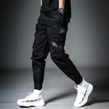 Foesce Ribbons Harem Joggers Men Cargo Pants Streetwear Hip Hop Casual Pockets Track Pants Male Harajuku Fashion Trousers