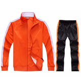 2Pcs Set Men's Sweatsuit Sportswear Tracksuit Men Jacket and Pants Sets Training Suit Autumn Winter Spring Sporting Track Suit