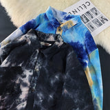 Tie Dye Corduroy Jacket Men Clothing Korean Style Winter Coat Men Winter Jacket Streetwear 5XL Autumn New Arrivals