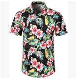 5 Style Men's Hawaiian Beach Shirt Floral Fruit Print Shirts Tops Casual Short Sleeve Summer Holiday Vacation Fashion Tops