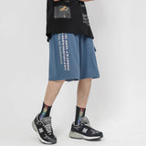 Cargo Short Sweatpants Hip Hop Letter Multi Pockets Baggy Shorts Men Streetwear Fashion Casual Loose Harajuku Jogging