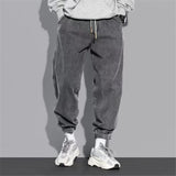 Casual Men Jeans Outdoor Fashion Loose Harem Pants Elastic Waist Male Washed Denim Jeans Plus Size