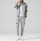 2Pcs Men Tracksuit Hoodie Tops Joggers Pants Tracksuit Set Male Running Jogging Sportswear Hooded Pants Mens Sweat Suit