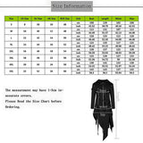 Medieval Men Long Sleeve Steampunk Victorian Jacket Gothic Belt Swallow-Tail Coat Cosplay Costume Vintage Halloween Long Uniform