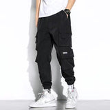 Foesce Men Pants Spring and Autumn Cargo Pants Man Fashion Hip Hop Casual Pants Loose Korean Drawstring Men Joggers Sweatpants