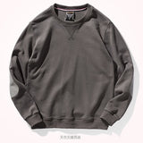 Spring Autumn Basic Simple Solid Color Hoodies Men's Pullover Sweatshirts Japanese Retro Loose Pure Cotton Couples Sport Tops