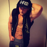 Foesce Men Fitness Bodybuilding Sleeveless Hoodies Sweatshirt Male Gym Cotton Hooded Vest Casual Fashion Brand Sportswear Clothing