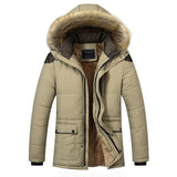 M-5XL Fur Collar Hooded Men Winter Jacket  Fashion Warm Wool Liner Man Jacket and Coat Windproof Male Parkas casaco