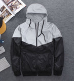 Foesce Spring autumn Men Loose full reflective Hooded Windbreaker waterproof Jacket male Casual hip hop baseball Coats Plus Size 4XL