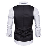 Covrlge Spring Fashion Suit Vest Men Formal Dress Vest English Style Herringbone Sleeveless Jacket Wedding Waistcoat Men