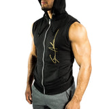 Foesce Men Fitness Bodybuilding Sleeveless Hoodies Sweatshirt Male Gym Cotton Hooded Vest Casual Fashion Brand Sportswear Clothing