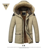 M-5XL Fur Collar Hooded Men Winter Jacket  Fashion Warm Wool Liner Man Jacket and Coat Windproof Male Parkas casaco