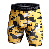 Compression Shorts Men 3D Print Camouflage Bodybuilding Tights Short Men Gyms Shorts Male Muscle Alive Elastic Running Shorts