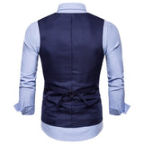 Covrlge Spring Fashion Suit Vest Men Formal Dress Vest English Style Herringbone Sleeveless Jacket Wedding Waistcoat Men