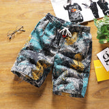 Foesce new fashion printed men cotton shorts men's casual shorts drawstring waist bermuda shorts S-4XL